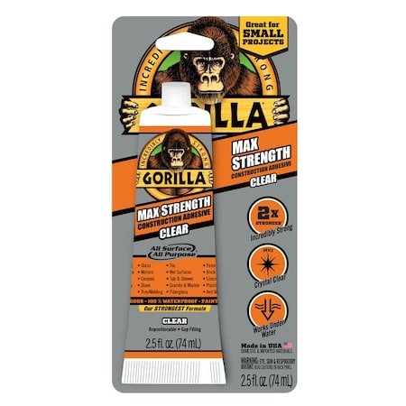 Gorilla Glue Epoxy Adhesive, Clear, Dual-Cartridge 105045